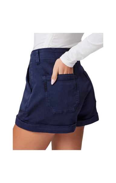 The Brooklyn Short navy paige cuffed shorts