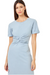 lspace l space drew dress blue short sleeve light blue midi shirt dress t-shirt