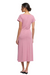 nation ltd mariana round neck dress pink lilac purple scoop neck cotton short sleeve midi t-shirt everyday dress