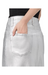 Paige meadow ultra-luxe platinum silver midi skirt. Cut from coated TRANSCEND denim, this high-waisted silhouette is designed with an exposed buttonfly, angled front pockets, and a wide hem