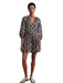 Apiece apart alessa mini dress 3/4 sleeve floral v-neck