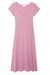 nation ltd mariana round neck dress pink lilac purple scoop neck cotton short sleeve midi t-shirt everyday dress