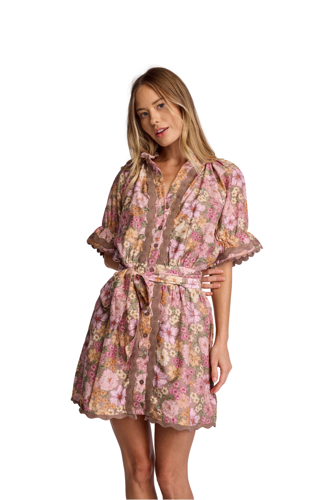 sundays floral silk cotton evelyn dress ric rak details tie waist