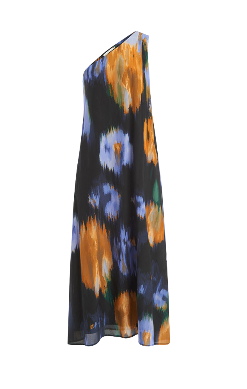 printed one shoulder dress pleated marie oliver jae dress maxi silk side pockets