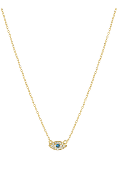 gold evil eye charm necklace gorjana