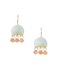 elsie earring Drop earring with a half moon aquamarine stone and sunstone fringe. By Chan Luu.