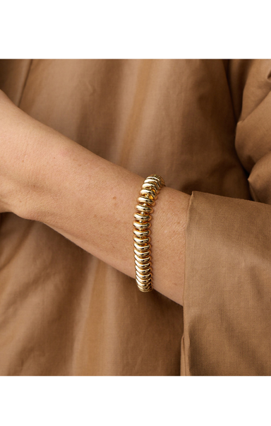 Jenny Bird gold ribbed sofia bracelet