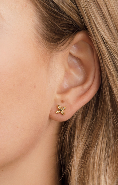 gorjana flower charm stud