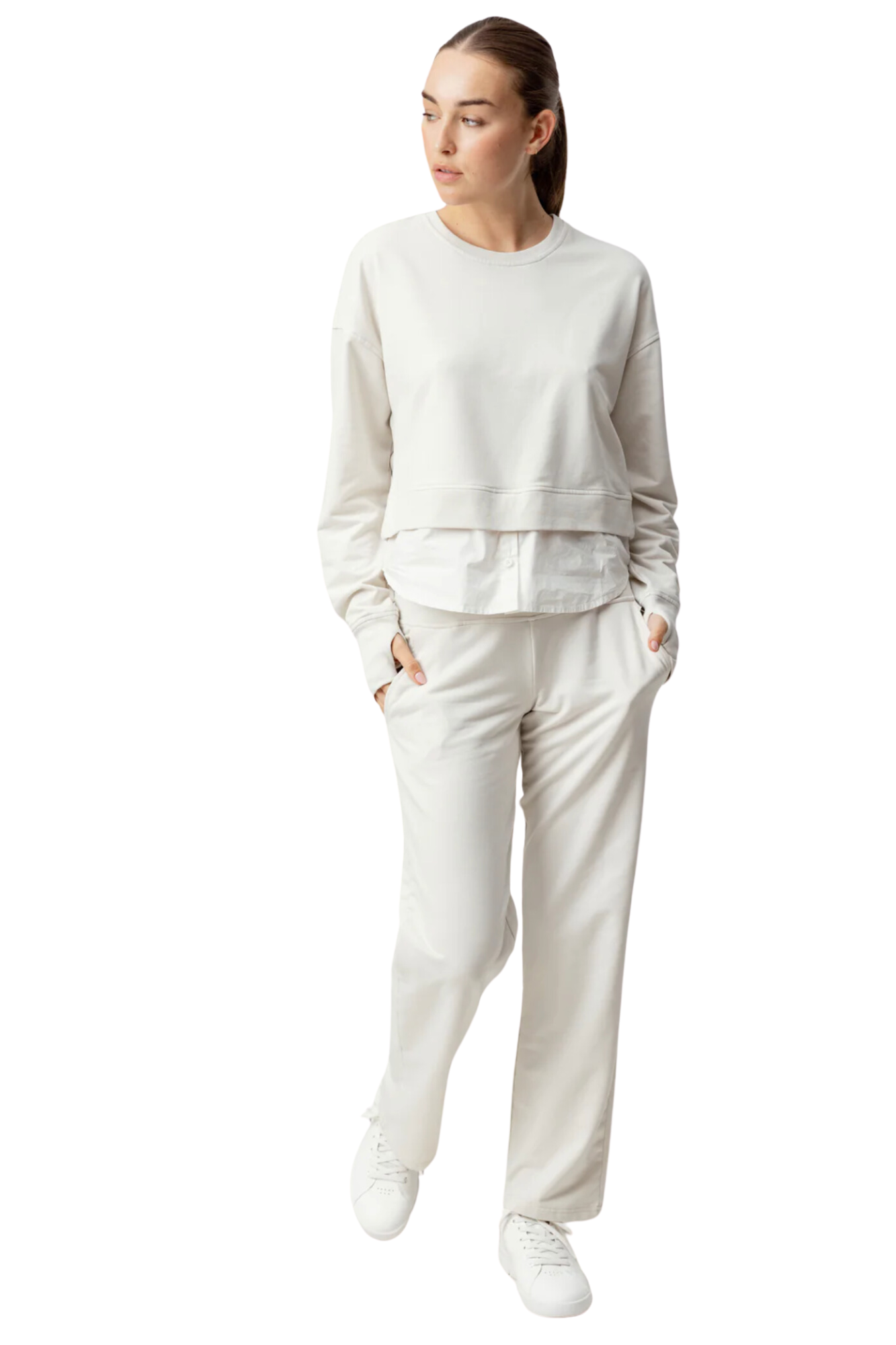 The Felicity pants alabaster sweatpants sundays travel pant elastic waist