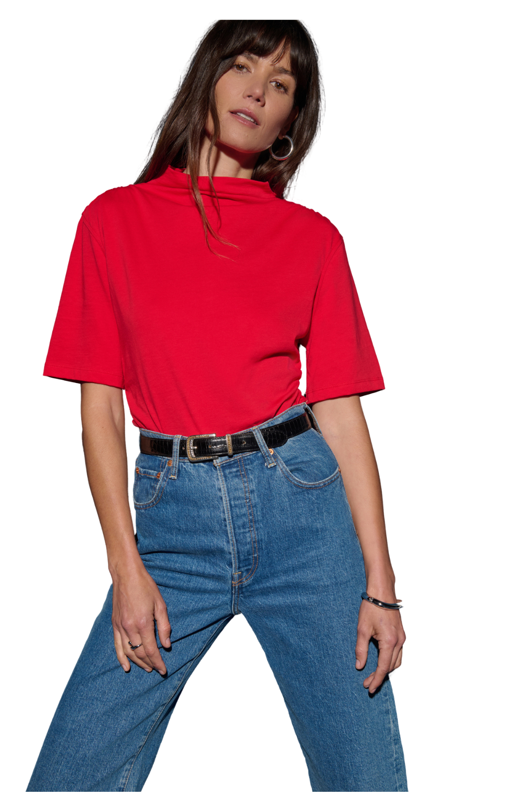 Reed Mock Neck Top