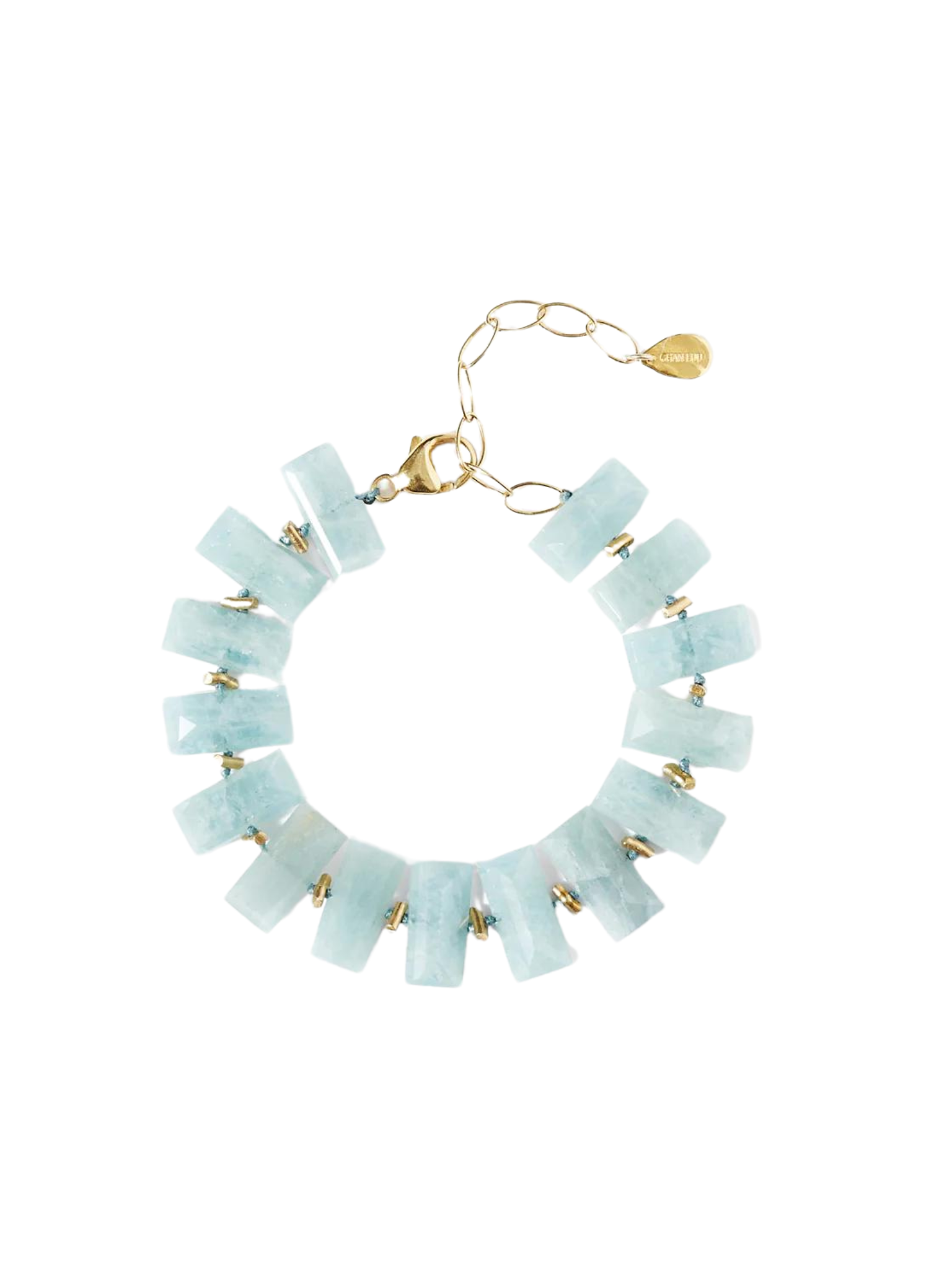 chan luu blue and gold ellery braclet