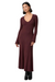 long sleeve bel dress paige oxblood knit dress maxi ribbed a-line flattering soft