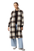 ash brown plaid alaska coat fall winter sundays cozy open front rolled collar pockets