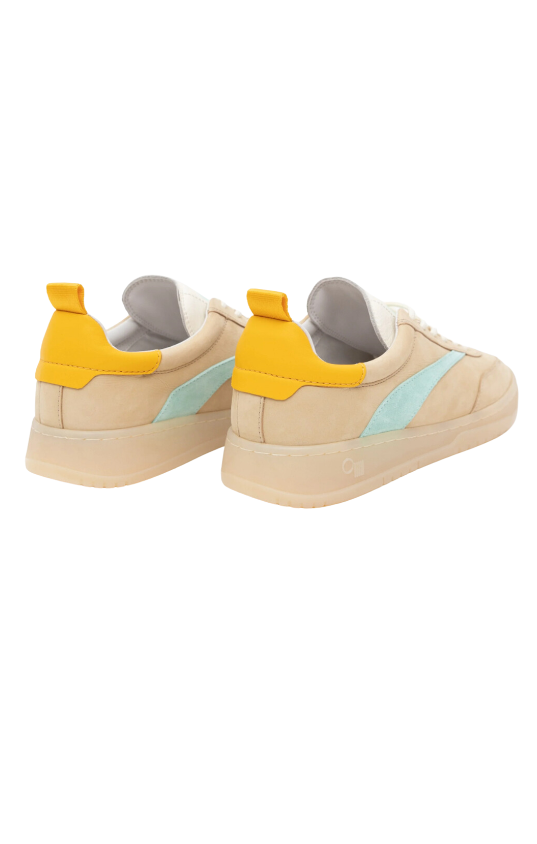 oncept tan retro panama sneaker yellow tab blue 