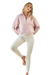 petal pink lspace l space sorine 1/4 zip quarter zip sweater ribbed blush