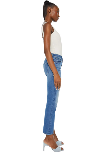 mid rise rider ankle mother blue jean denim