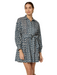 cleobella printed colette mini dress long sleeve tie waist