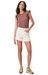 Paige Dani Short Denim High Rise Raw hem shorts off white cream ivory black