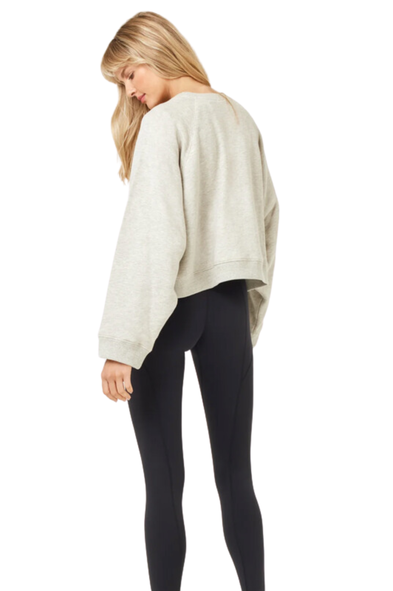 vincent pullover sweatshirt l space lspace crewneck long sleeve heather grey loungewear