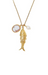 chan luu gold cameo koi fish necklace women head pearl