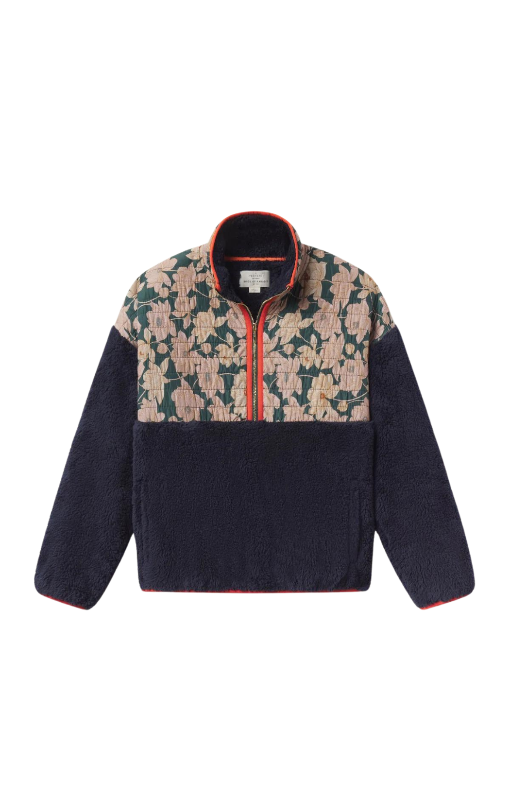 Trovata casey pullover patagonia vintage pullover orange navy floral