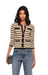 heartloom sulima cardi striped cardigan lady jacket black cream button front 