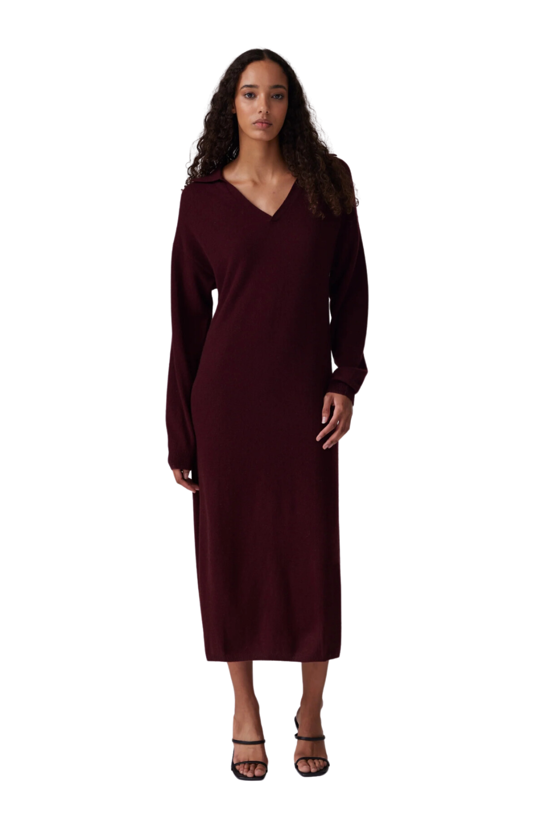 crush cashmere dylan dress colorush polo sweater dress red burgundy