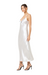 satin silver slip midi dress spaghetti strap holiday new years eve l space lspace joanna