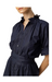 sundays navy aliza midi dress ruffle collar