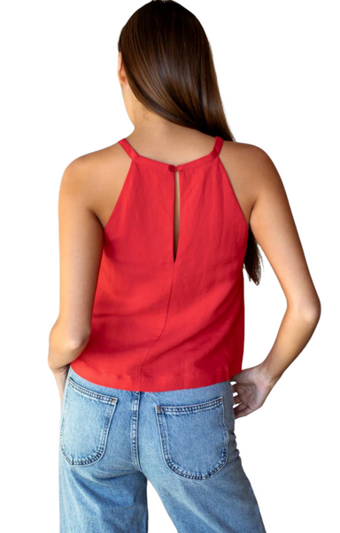 red high neck tank top emerson fry grenadine