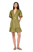 Marie Oliver Gwyneth Dress Ivy green belted mini dress