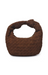 autumn chocolate handbag moda luxe woven suede brown