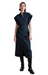 Yelena wrap midi dress blue short sleeve front pockets Classic shirting details complete with a cool wrap skirt. Crafted from a soft blend of cotton and linen. By Apiece Apart.