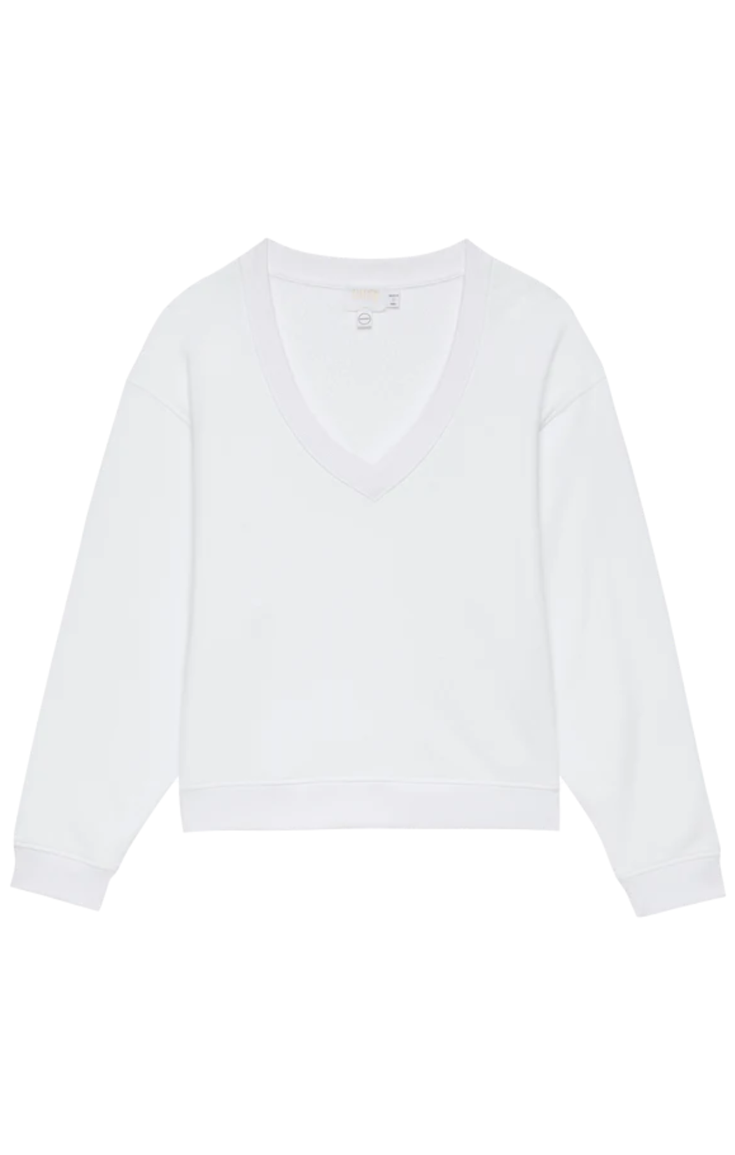 white wyatt oversized v-neck vneck sweatshirt nation ltd comfy loungewear travel wear