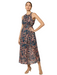 cleobella leia printed midi dress sleeveless ankle chiffon a-line fit and flare